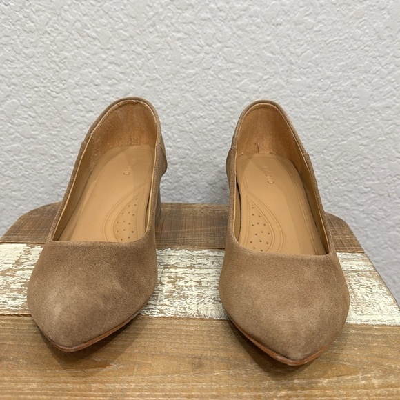 Nisolo Fiorela Go To Suede Mid Heel Taupe Size 6.5 - Picture 3 of 7